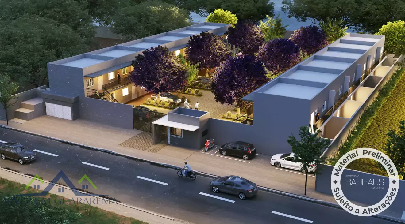 CASAS EM CONSTRUÇÃO NO RESIDENCIAL BAUHAUS - OPÇÕES TÉRREAS E NO PISO SUPERIOR