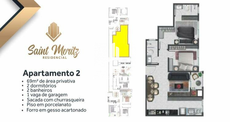 ED. SAINT MORITZ, 02 Dorm. com Suíte — Miniatura 15