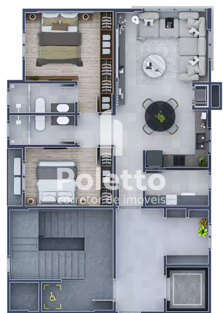 Apartamentos na PLANTA no centro de Marau - TIPO 01 — Miniatura 13