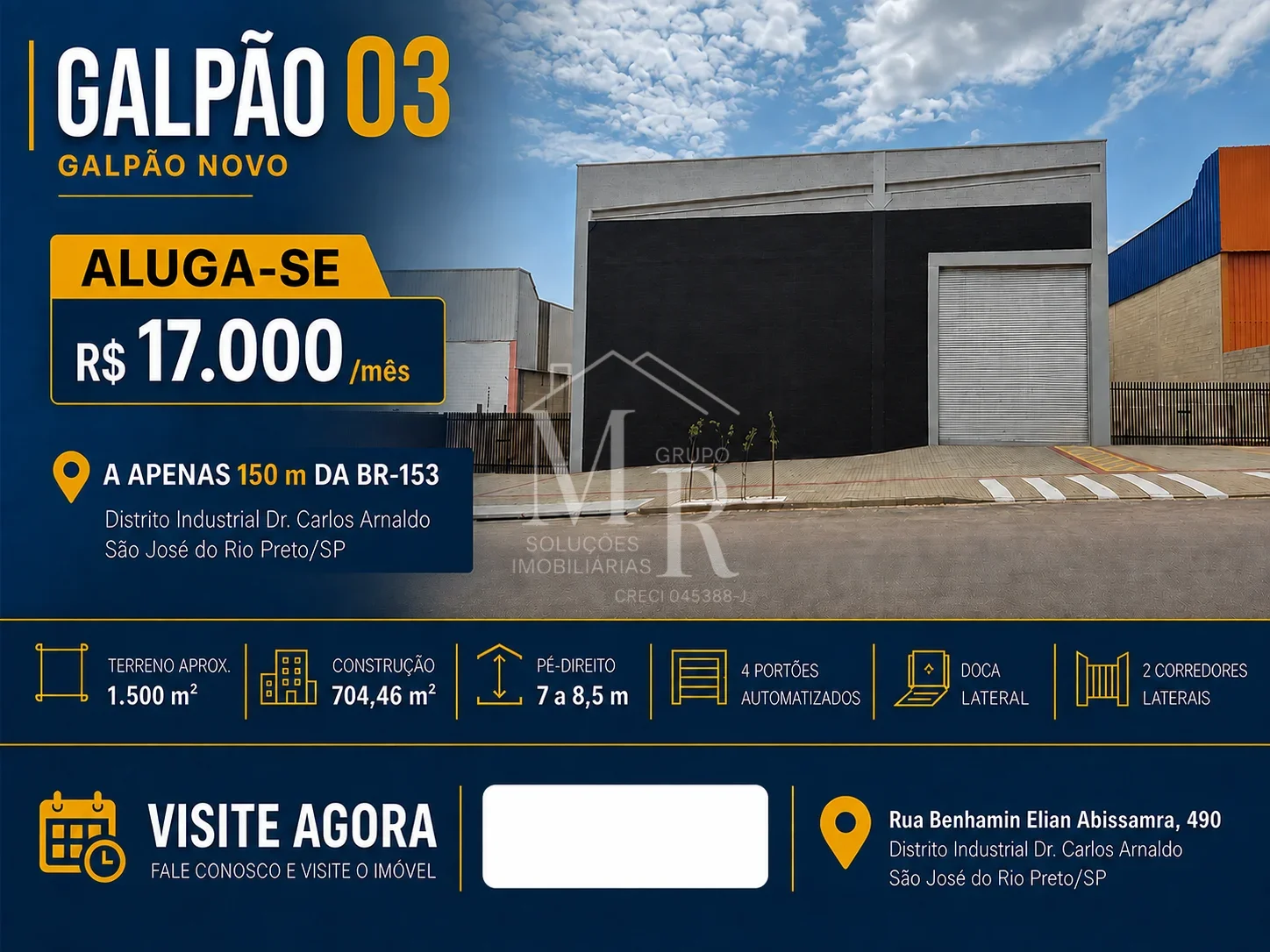 Barracão Industrial para Alugar em Rio Preto