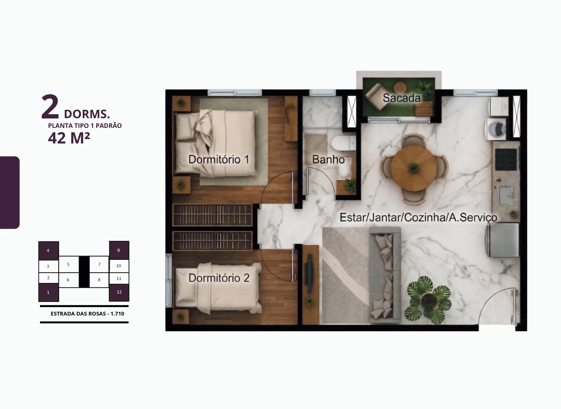 Apartamento em obras de 35 a 42m², 1 e 2 dormitórios, com sacada, opção de vaga no Santa Maria, Osasco — Miniatura 14